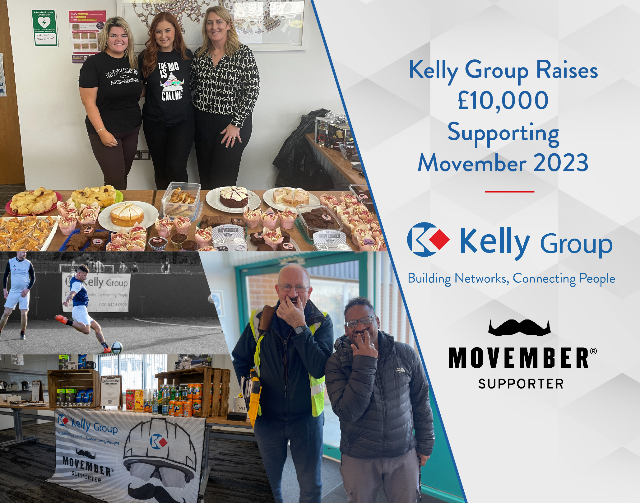 Kelly Group Raises £10,000 Supporting Movember 2023